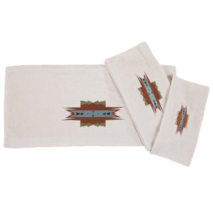 Mesa Embroidered Cream 3 Piece  Towel Set  set of 2 - 819652023943