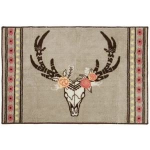 Skull/Floral Printed Rug  set of 2 - 819652023868
