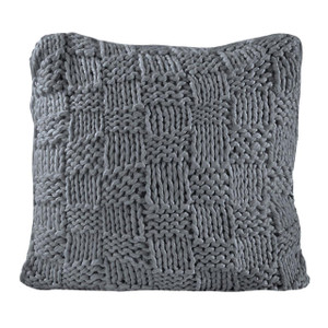 Chess Knit Grey Euro Sham - 819652027811