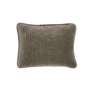 Stonewashed Cotton Taupe Velvet Boudoir Pillow - 840118800396