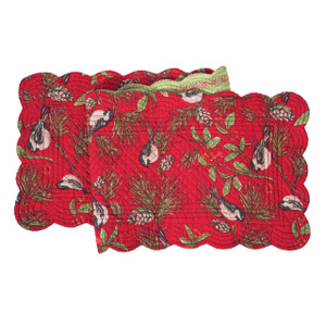 Chickadee Red Table Runner - 8246747888