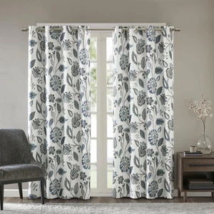 Camille Jacquard Room Darkening Grommet Curtain - 865699027642