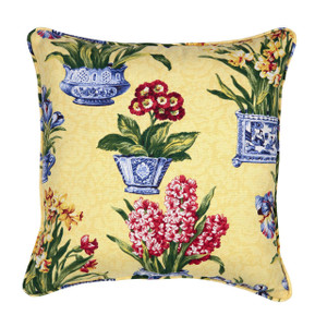 Melanie Buttercream Main Print Square Pillow - 138641296022
