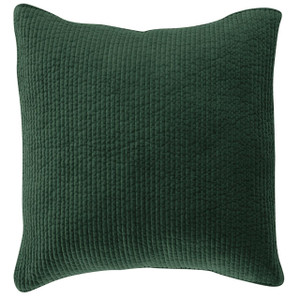 Stonewashed Cotton Emerald Velvet Euro Sham - 819652029037