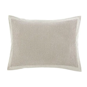 Waffle Weave Light Tan Sham Pair - 840118804486