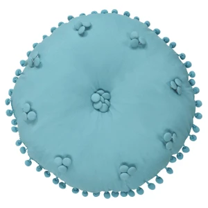 Afton Blue Round Pillow - 193842130339