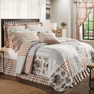 Annie Portabella Buffalo Check Floral Bedding Collection -