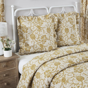 Dorset Gold Farmhouse Floral Bedding Collection -