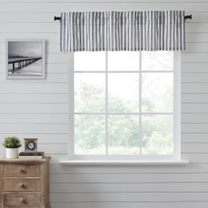 Sawyer Mill Black Ticking Stripe Valance - 840233900285