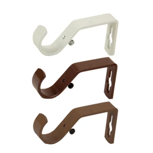 Metal Bracket Pair for Faux Wood Rod - 849657097298