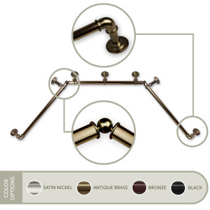 Pipe Bay Curtain Rod - 849657036730