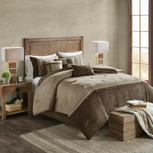 Boone Brown Comforter Set - 675716533670