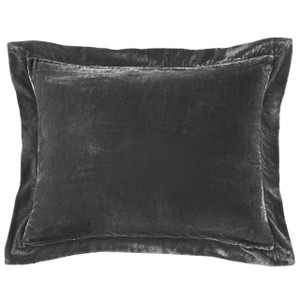 Stella Slate Silk Velvet Flanged Dutch Euro Pillow - 840118813099