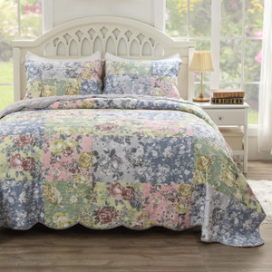 Emma Gray Quilt Set - 636047434128