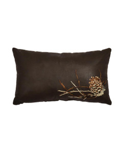 Daniel Pine Cone Brown Boudoir Embellished Pillow - 193842144749