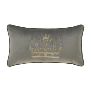 Townsend Charcoal Crown Boudoir Pillow - 193842140550
