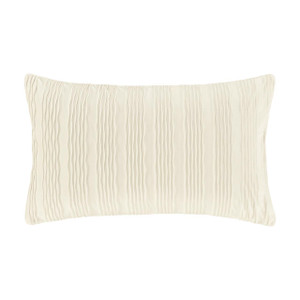 Townsend Wave Ivory Lumbar Pillow Cover - 193842137772