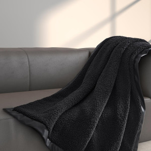 Varick Black Throw - 193842143407