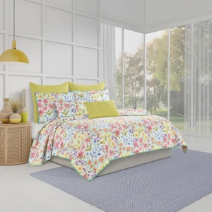 Jules Turquoise Quilt Set - 193842139301