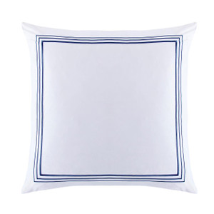 Embroidered Border Navy Euro Sham - 840118811637