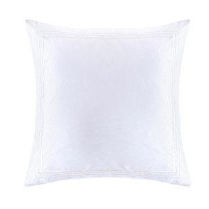 Embroidered Border White Euro Sham - 840118811644