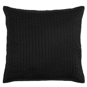 Satin Channel Black Euro Sham - 840118812771