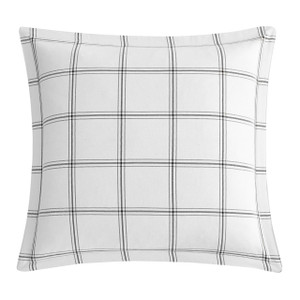 Windowpane Plaid White Euro Sham - 840118823982