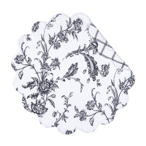 Bleighton Black Round Placemat Set of 6 - 008246351689