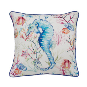 Nautical Seahorse Pillow - 008246358336