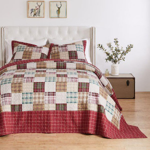 Oxford Red Bedspread Set - 636047442079
