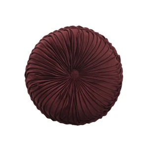 Calistoga Crimson Tufted Round Pillow - 193842152133