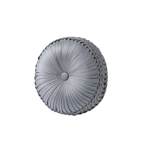 Sondra Powder Blue Tufted Round Pillow - 193842151389