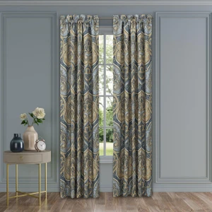 Messina Navy Curtain Pair - 193842155431