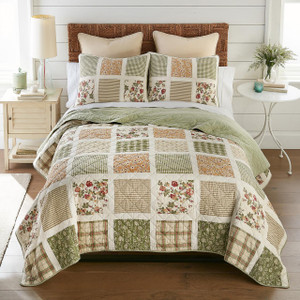 Peach Rose Quilt Set - 754069676002