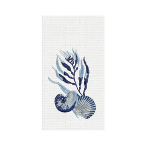 Midnight Lagoon Shells Kitchen Towel Set of 6 - 008246360346