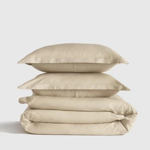 Premier Sateen Pale Gold Duvet Set - 193842157237
