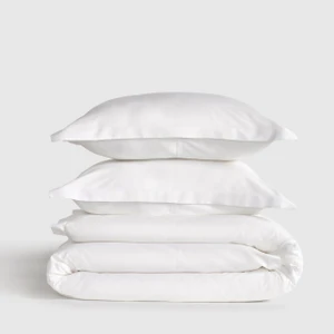 Premier Sateen Crisp White Duvet Set - 193842157190