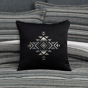Parallel Slate 18" Square Embellished Pillow - 193842161159