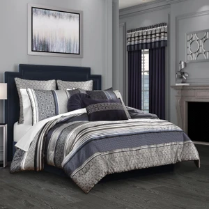 Carlisle Indigo Comforter Set - 193842161524