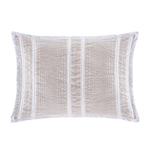 Jqueen Driftwood Stripe White Standard Sham
