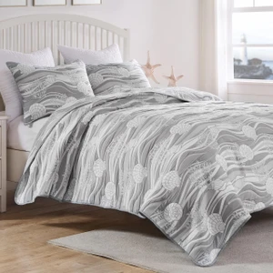 Dover Harbor Gray Bedding Collection -