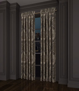 JQueen Cipriana Bronze 95" Curtain Panel Pair