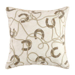 Pierre Horseshoes Teddy-Backed Pillow set of Two - 840118833059