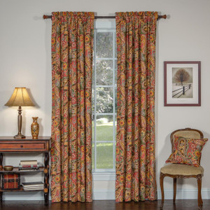 Breeze Tapestry Lined Rod Pocket Curtain Pair - 013864123204