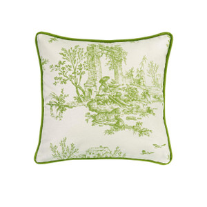 Bouvier Green Square Pillow - 013864145206