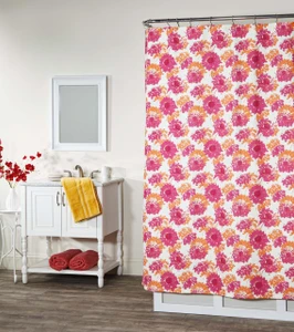 Fairy Flamingo Floral Shower Curtain - 013864148023