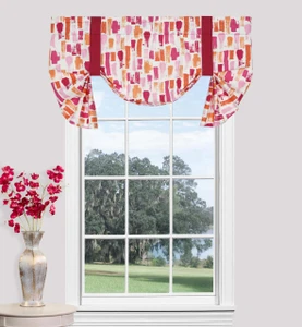 Fairy Flamingo Strokes Tie Up Valance - 013864148108