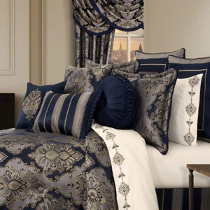 Bradley Navy Comforter Set - 193842163290