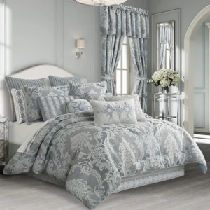 Queensbury Steel Blue Bedding Collection -