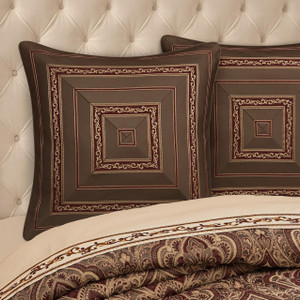 Odette Crimson Euro Sham - 193842163627